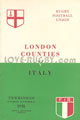 London Counties Italy 1958 memorabilia
